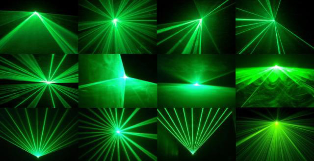 green laser party light